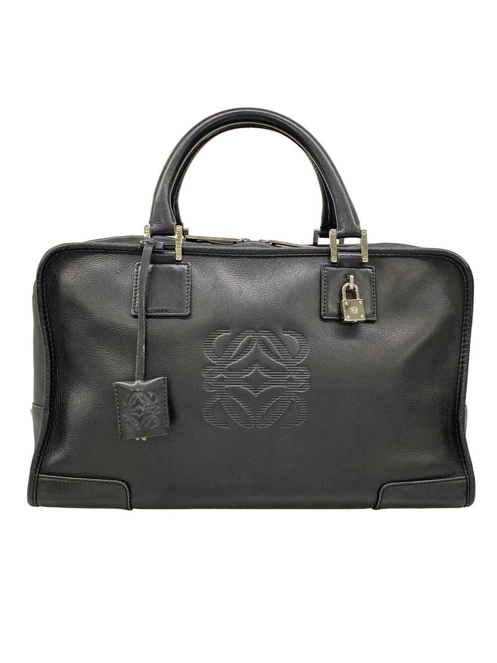 Loewe Amazona 36 Black Leather Handbag #371729L13B